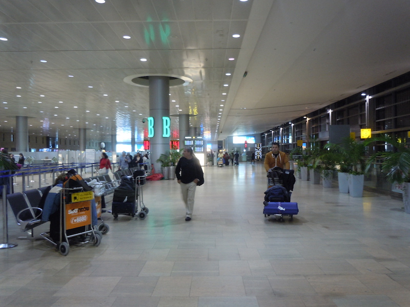 Security procedures at Ben Gurion Airport, in Israel