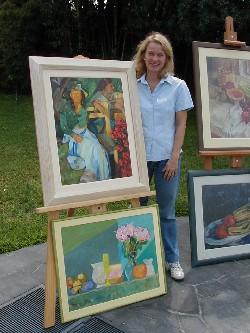 Dorte and her paintings