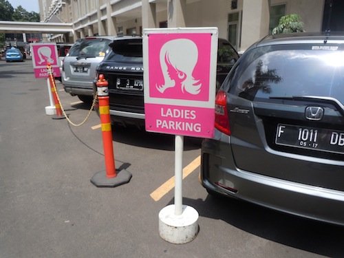 Ladies parking