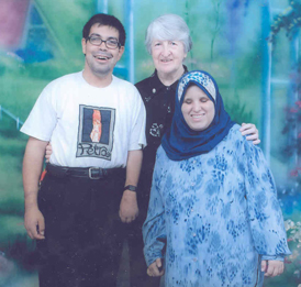 Jean with Badr and Dalal in a recent family picture