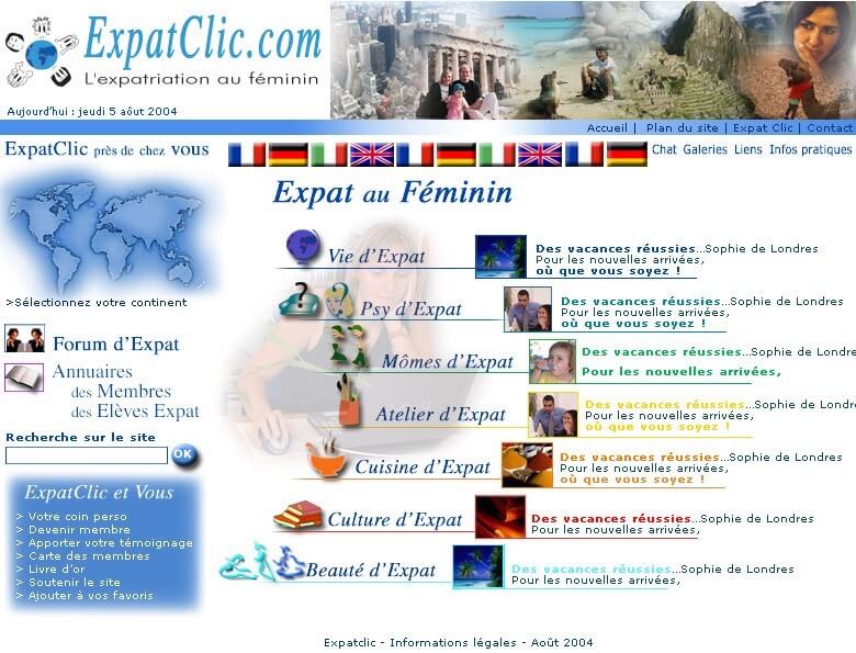 website in four languages