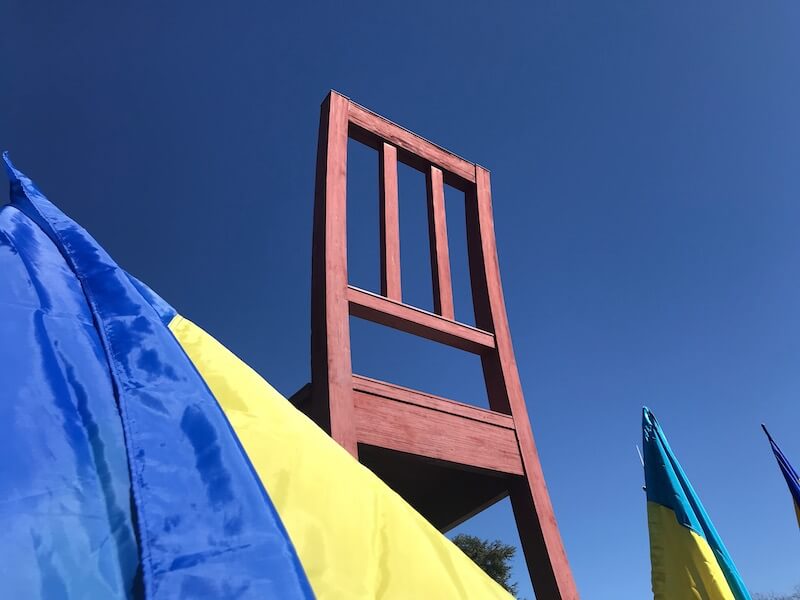 ukrainian flag in geneva